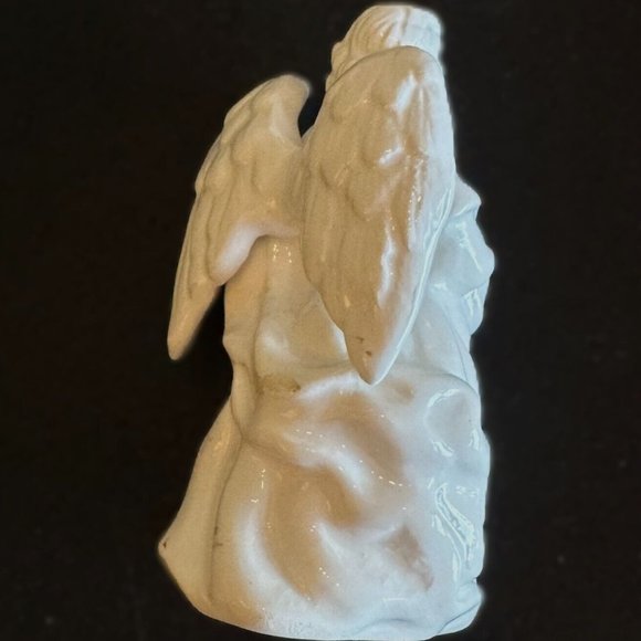 Vintage White OCI Omnibus Angels with Instruments Christmas Set of 2 Lovely! - Picture 8 of 14